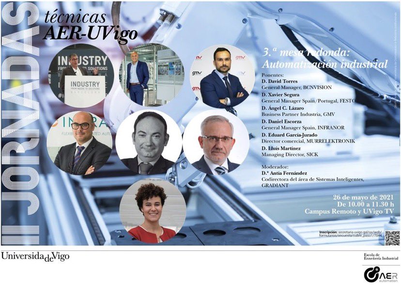 Peche das II Xornadas AER-UVigo coa 3ª mesa redonda centrada na Automatización Industrial