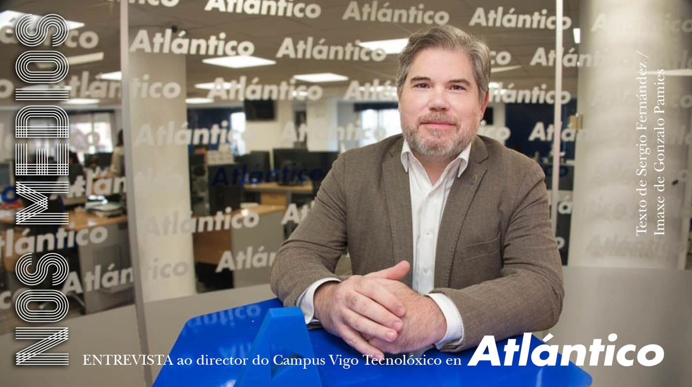 Daniel Villanueva, director de Vigo Tecnolóxico, en la redacción de Atlántico