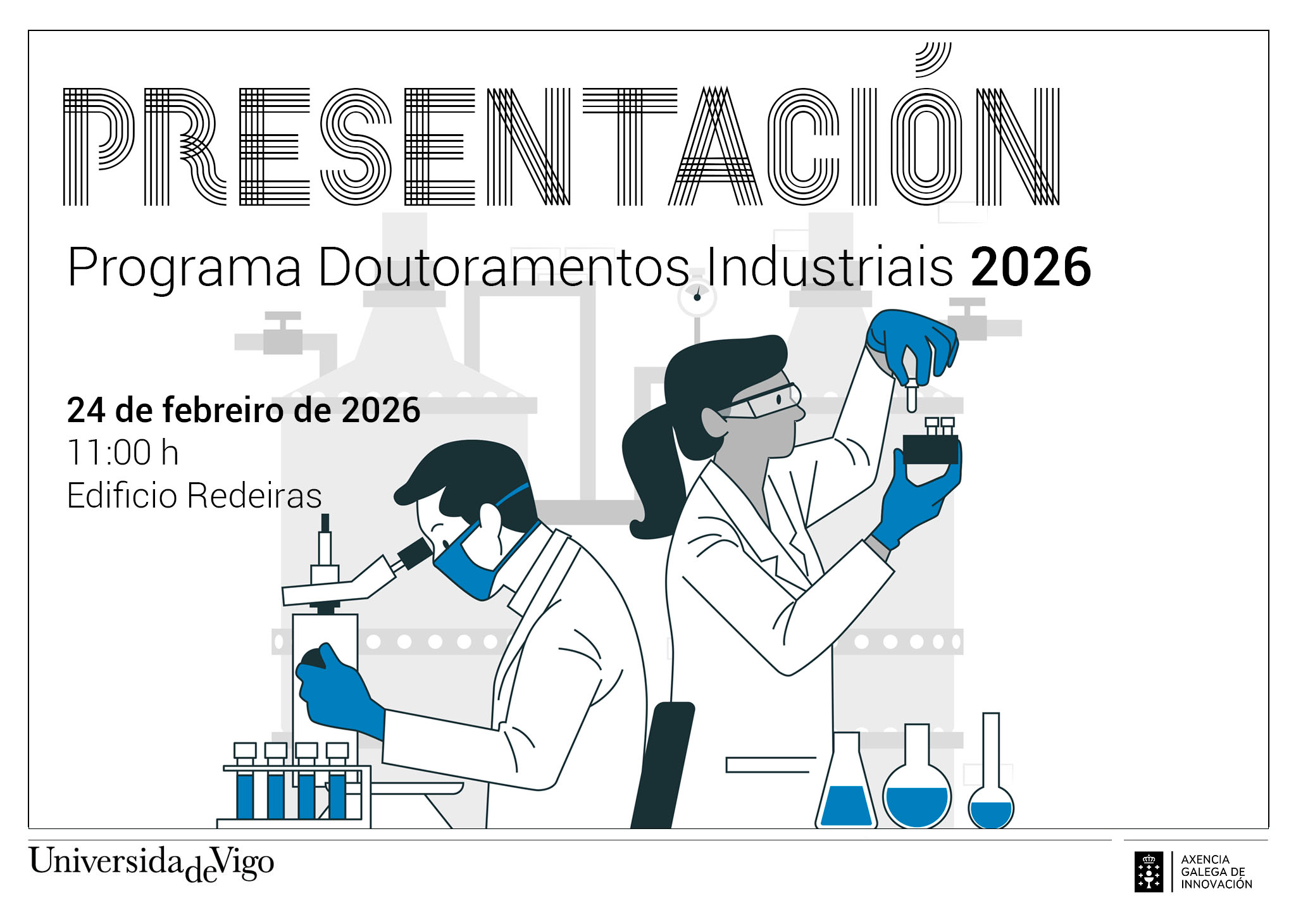 Presentación da convocatoria Doutoramentos Industriais 2026