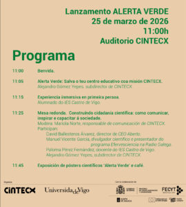 Alerta Verde Salva o teu centro coa Misión CINTECX
