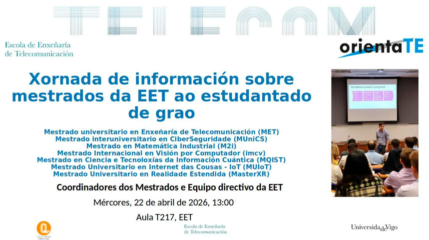 Xornada de información sobre mestrados da EET ao alumnado de grao